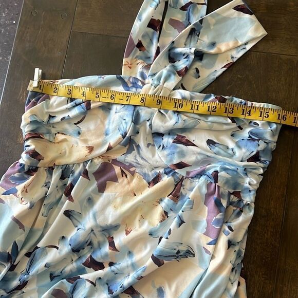 GRACE KARIN Criss Cross Halterneck Sleeveless Summer Floral Flowy A Line Dress - Picture 10 of 13